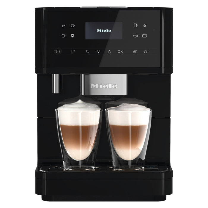 Miele Obsidian Black CM6160 Milk Perfection Countertop Superautomatic Espresso Machine