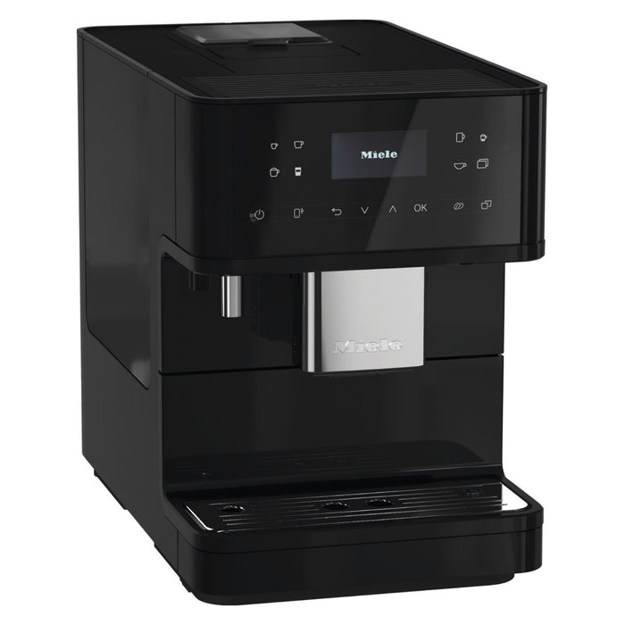 Miele Obsidian Black CM6160 Milk Perfection Countertop Superautomatic Espresso Machine