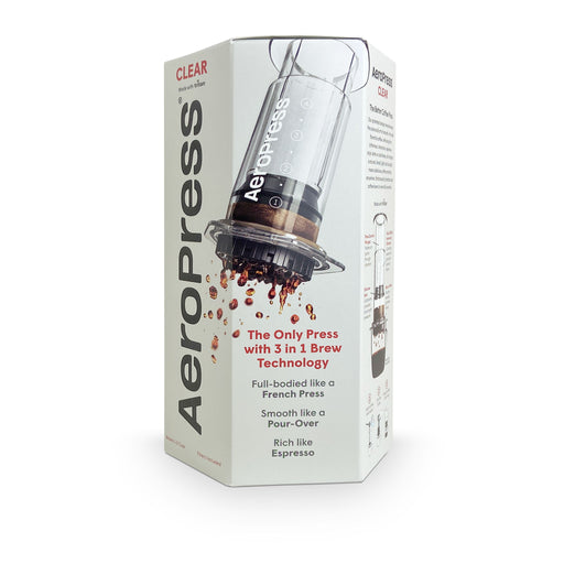 Aeropress Clear Coffee Maker - Shatterproof Tritan - In Box