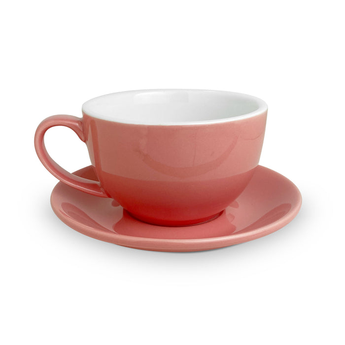 Roaster Central Pink Ceramic Coffee Cup & Saucer (350 ml)