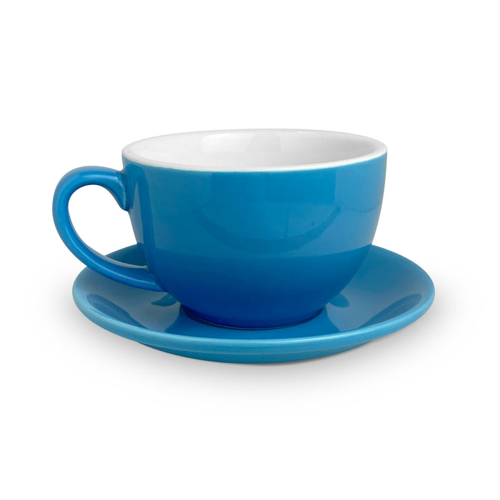 Roaster Central Blue Ceramic Coffee Cup & Saucer (350 ml)
