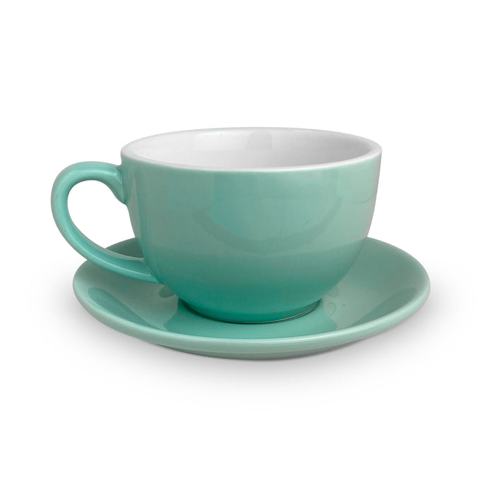 Roaster Central Light Blue Ceramic Coffee Cup & Saucer (350 ml)