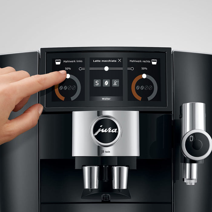 Jura Diamond Black J8 Twin Superautomatic Espresso Machine - Display Screen