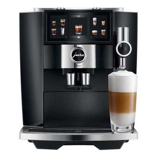 Jura Diamond Black J8 Twin Superautomatic Espresso Machine - Front View