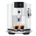 Jura Piano White E8 Superautomatic Espresso Machine - Front View