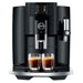 Jura Piano Black E8 Superautomatic Espresso Machine - Front View