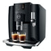 Jura Piano Black E8 Superautomatic Espresso Machine - Front Right Perspective View