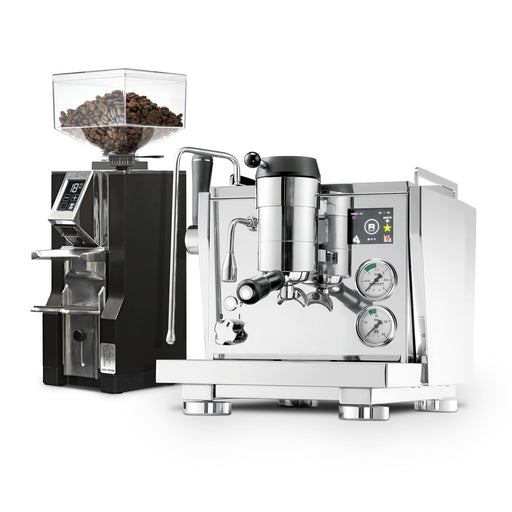 Rocket R9 One Espresso Machine & Eureka Black Mignon Libra Coffee Grinder Bundle