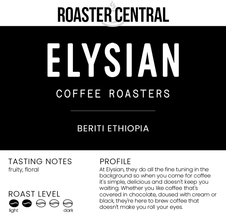 Elysian Coffee Roasters - Beriti Ethiopia - Medium Light Roast - Flavour Profile