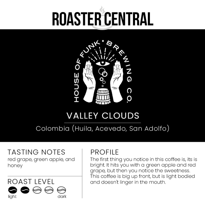 House of Funk Coffee - Valley Clouds, Medium Light Roast - Flavour Profile