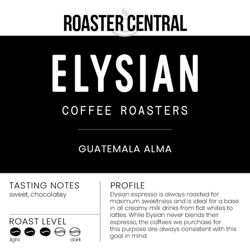 Elysian Coffee Roasters - Guatemala, Alma Espresso - Medium Light Roast - Tasting Profile