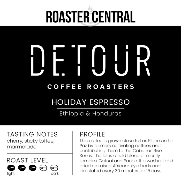 Detour Coffee Roasters - Holiday Espresso - Medium Roast - Profile