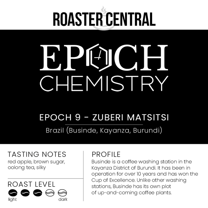 Epoch Chemistry Coffee - Epoch 9, Zuberi Matsitsi, Brazil - Light Roast - Flavour Profile