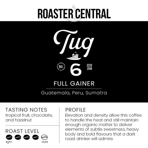 Tug 6 Coffee Roasters - Full Gainer Blend - Dark Roast - Coffee Profile