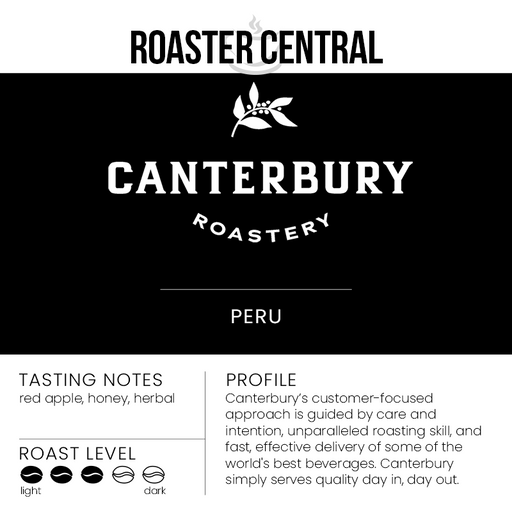 Canterbury Roastery - Peru - Medium Roast - Coffee Profile