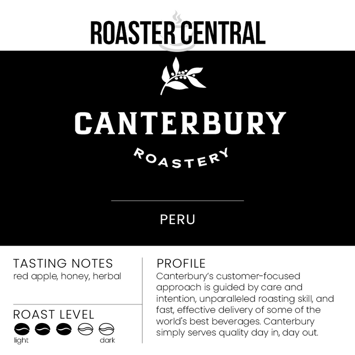 Canterbury Roastery - Peru - Medium Roast - Coffee Profile