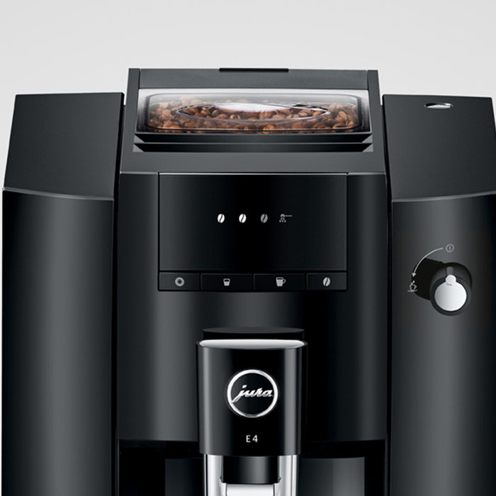Jura Piano Black E4 Superautomatic Espresso Machine - Symbol Display Close Up