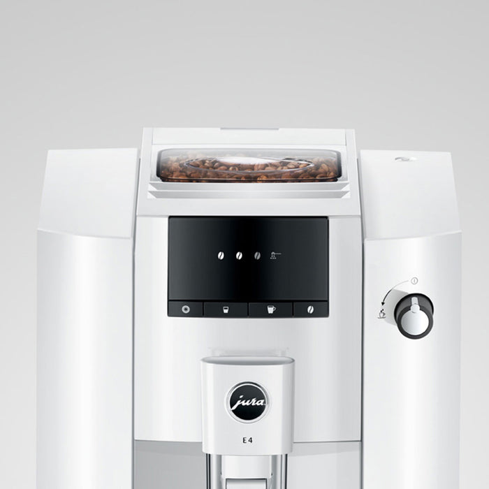 Jura Piano White E4 Superautomatic Espresso Machine - Symbol Display Close Up