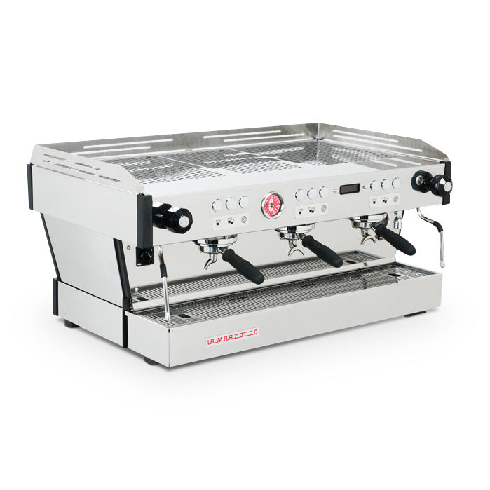 La Marzocco Stainless Steel Linea PB Espresso Machine - 3 Group - Perspective View