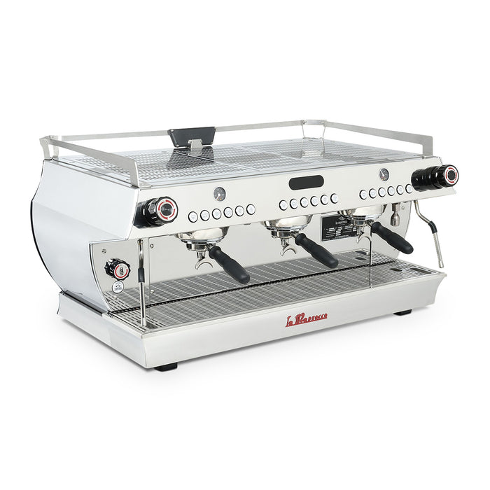 La Marzocco Stainless Steel GB5 S Espresso Machine - 3 Group - Perspective View