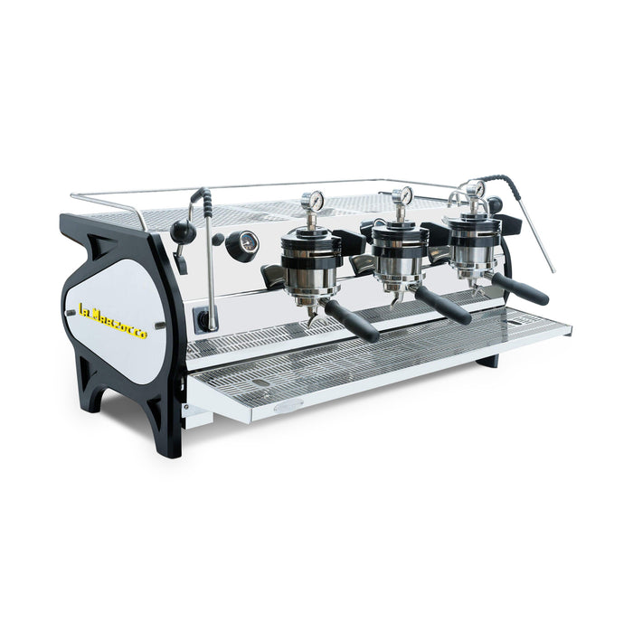 La Marzocco Stainless Steel Strada MP Espresso Machine - 3 Group - Front Perspective View