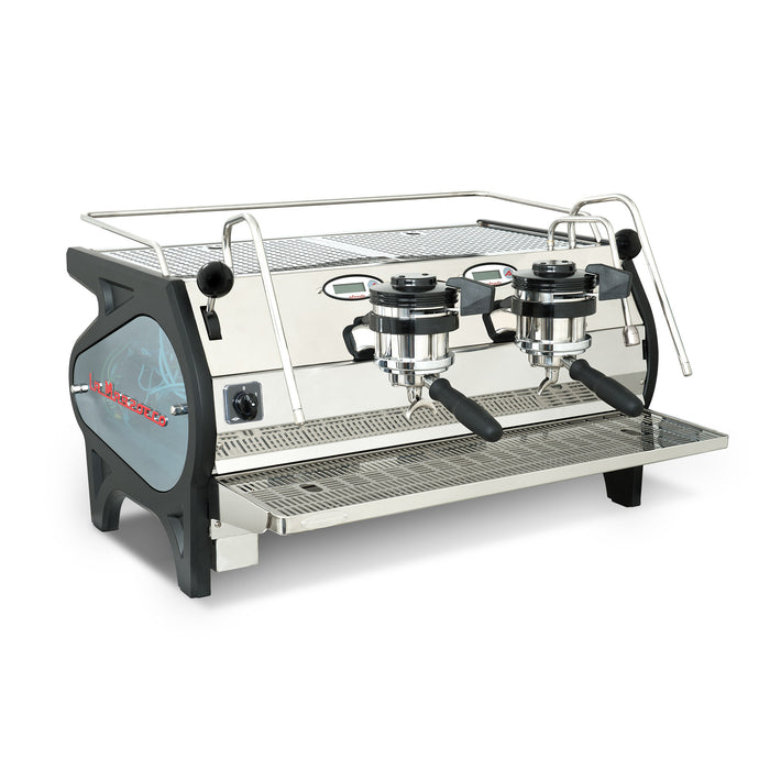 La Marzocco Stainless Steel Strada EP Espresso Machine - 2 Group - Front Perspective View