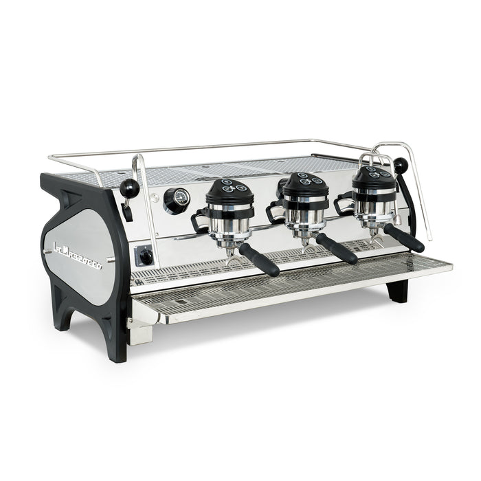 La Marzocco Stainless Steel Strada AV Espresso Machine - 3 Groups - Front Perspective View