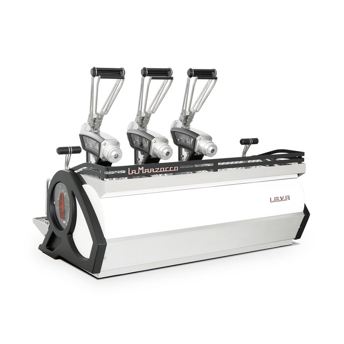 La Marzocco Stainless Steel Leva X Espresso Machine - 3 Group - Rear Perspective View