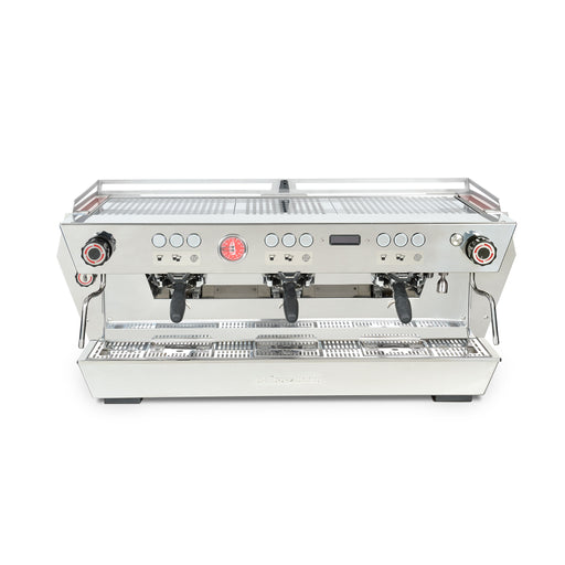 La Marzocco Stainless Steel KB90 Espresso Machine - 3 Group - Front View