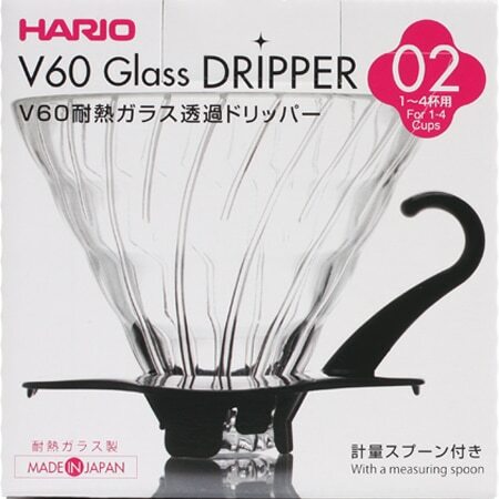 Hario V60 (02) White Glass Dripper: 1-4 Cups