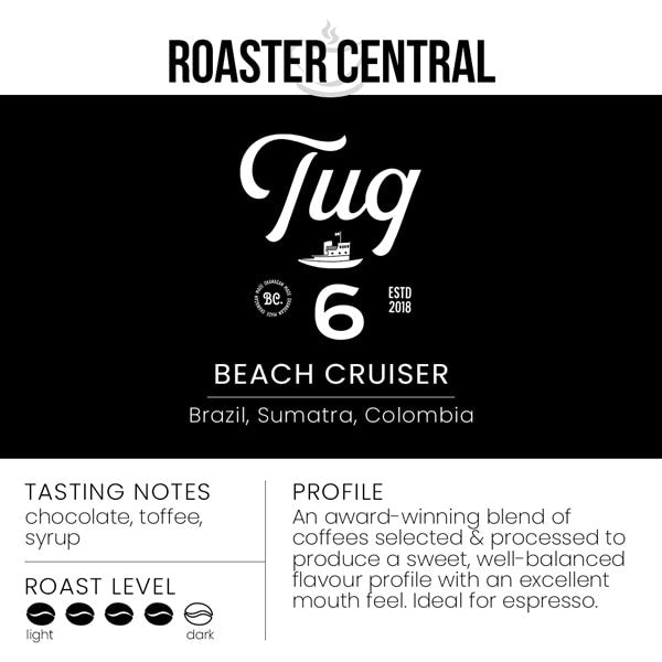 Tug 6 Coffee Roasters – Beach Cruiser Espresso (454g)