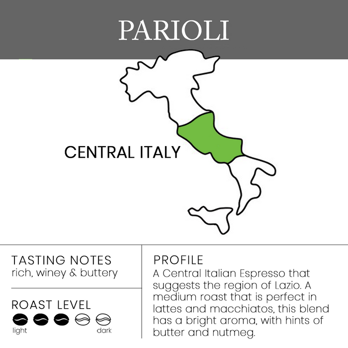 Caffe D'arte Espresso Coffee - Parioli (Central Italian Blend) - Tasting Pack (150g)