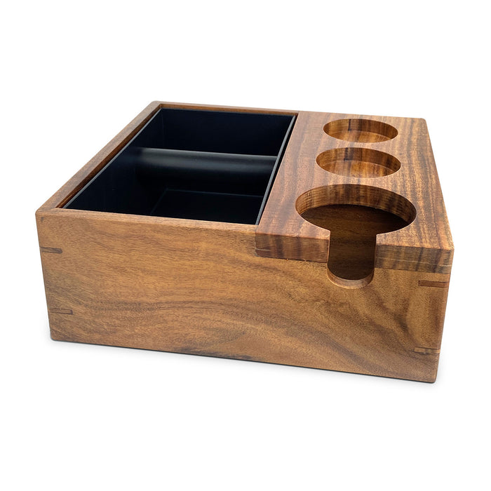 Java Gear Stainless Steel & Wood Knock Box (25cm x 25cm x 9.5cm)