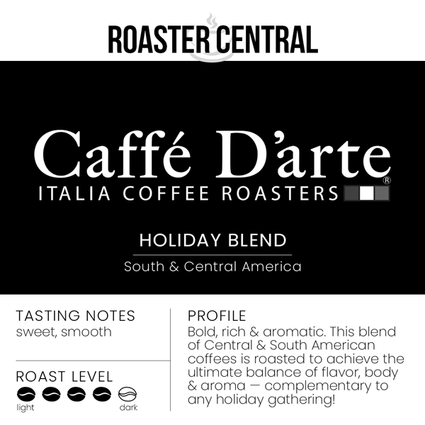 Caffe D'arte Coffee - Holiday Blend - Medium Dark (340 g)